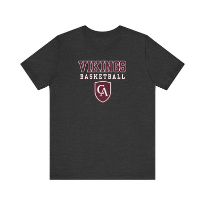 Adult Unisex Columbus Academy Vikings Basketball Graphic Short Sleeve Bella + Canvas Soft Tee