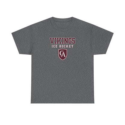 Adult Unisex Columbus Academy Vikings Ice Hockey Graphic Short Sleeve Gildan Heavy Tee