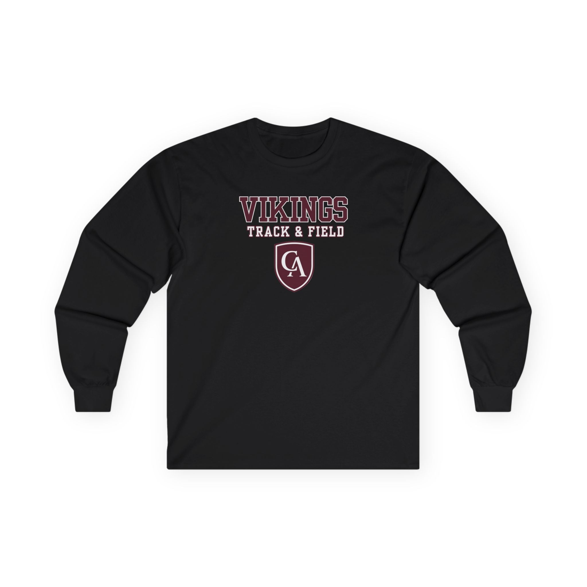 Adult Unisex Columbus Academy Vikings Track & Field Graphic Gildan Long Sleeve Tee