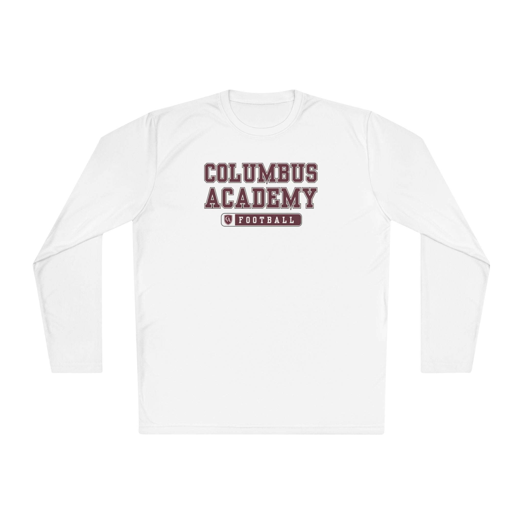 Adult Unisex Columbus Academy Football Graphic Sport-Tek Competitor Performance Long Sleeve Tee