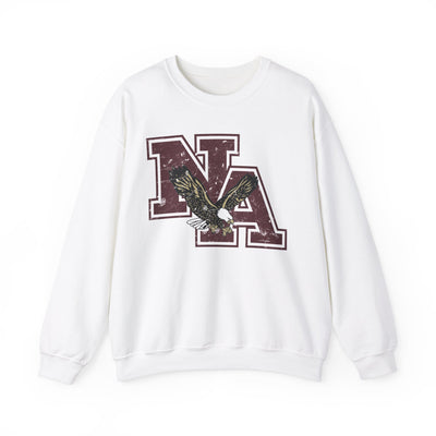 Adult Unisex Maroon Vintage Distressed Logo Graphic Sweatshirt