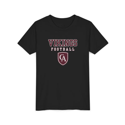 Youth Columbus Academy Vikings Football Graphic Short Sleeve Bella + Canvas Soft Tee