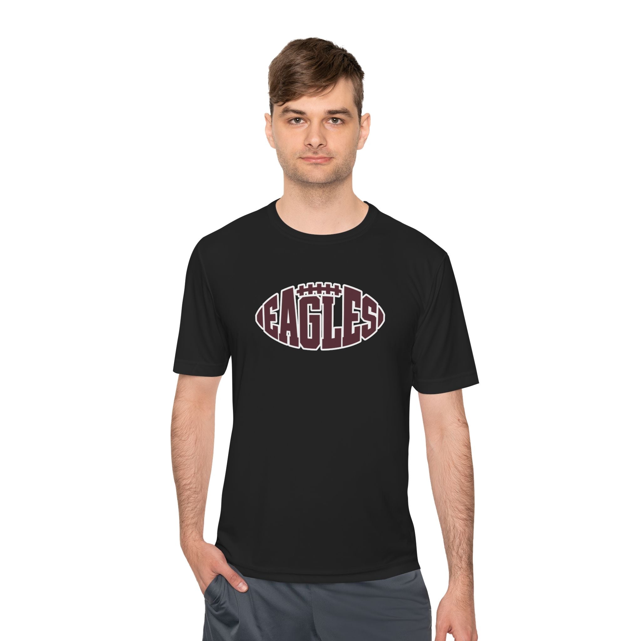 Adult Unisex New Albany Vintage Vibes Football Helmet Graphic Sport-Tek Competitor Performance Tee