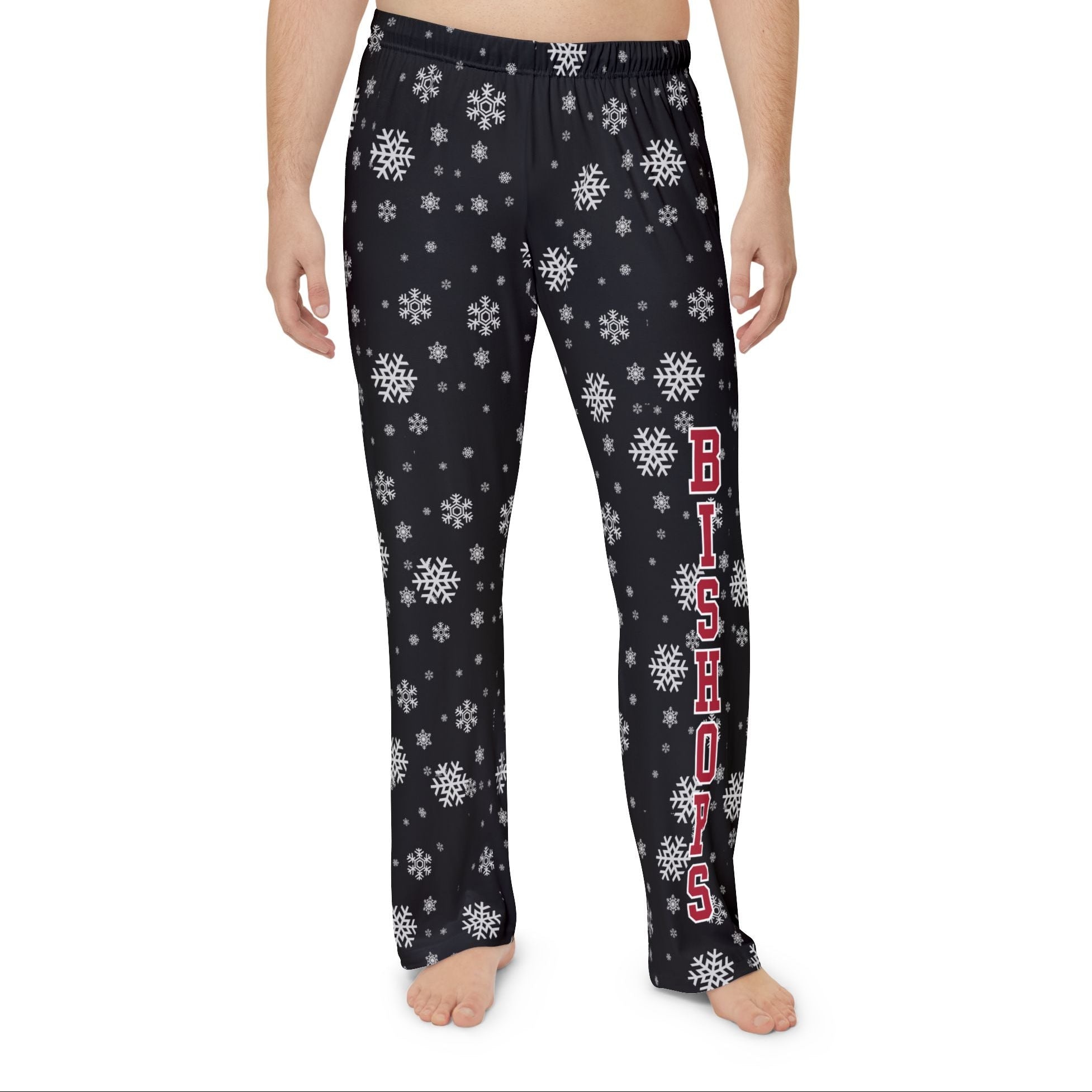 Men's OWU Bishops Baseball Spirited Snowflake Printed Pajama Pants