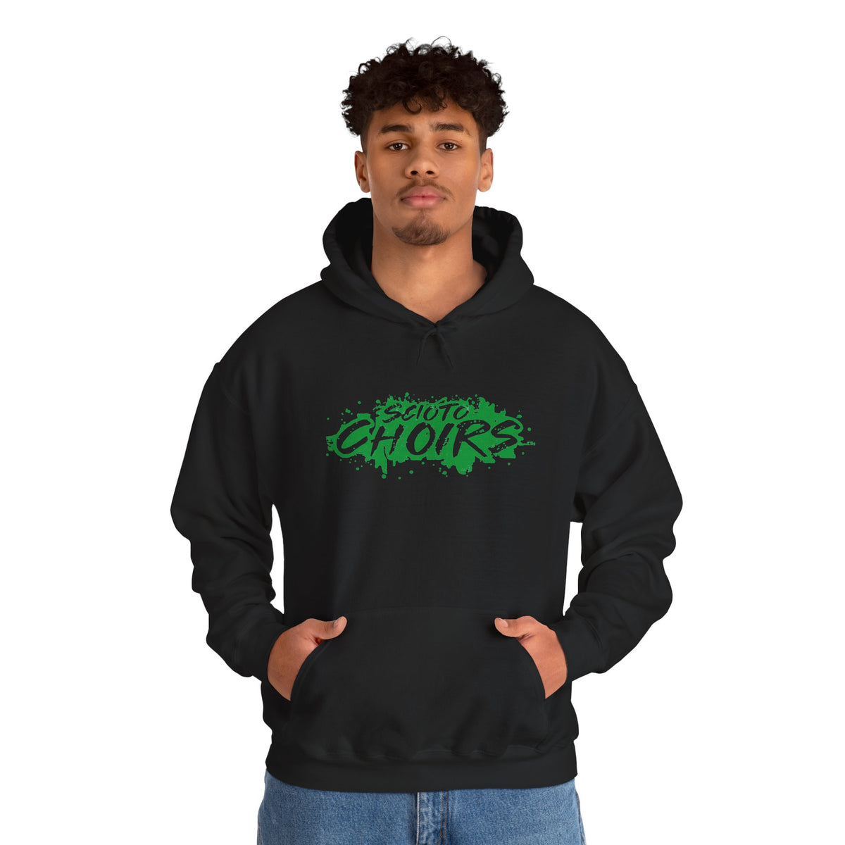Adult Unisex Dublin Scioto Choirs Paint Splatter Graphic Hoodie