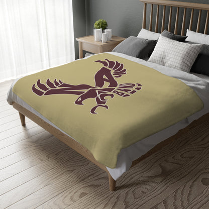 Band Eagle Graphic Super Soft Velveteen Microfiber Blanket (Two-sided print)