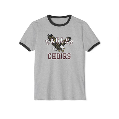 Adult Unisex Flying Choirs Eagle Graphic Short Sleeve Ringer Tee