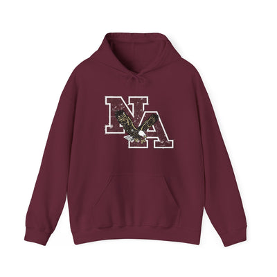 Adult Unisex Vintage Distressed Maroon Logo Graphic Hoodie
