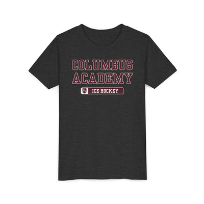 Youth Columbus Academy Ice Hockey Graphic Short Sleeve Bella + Canvas Soft Tee