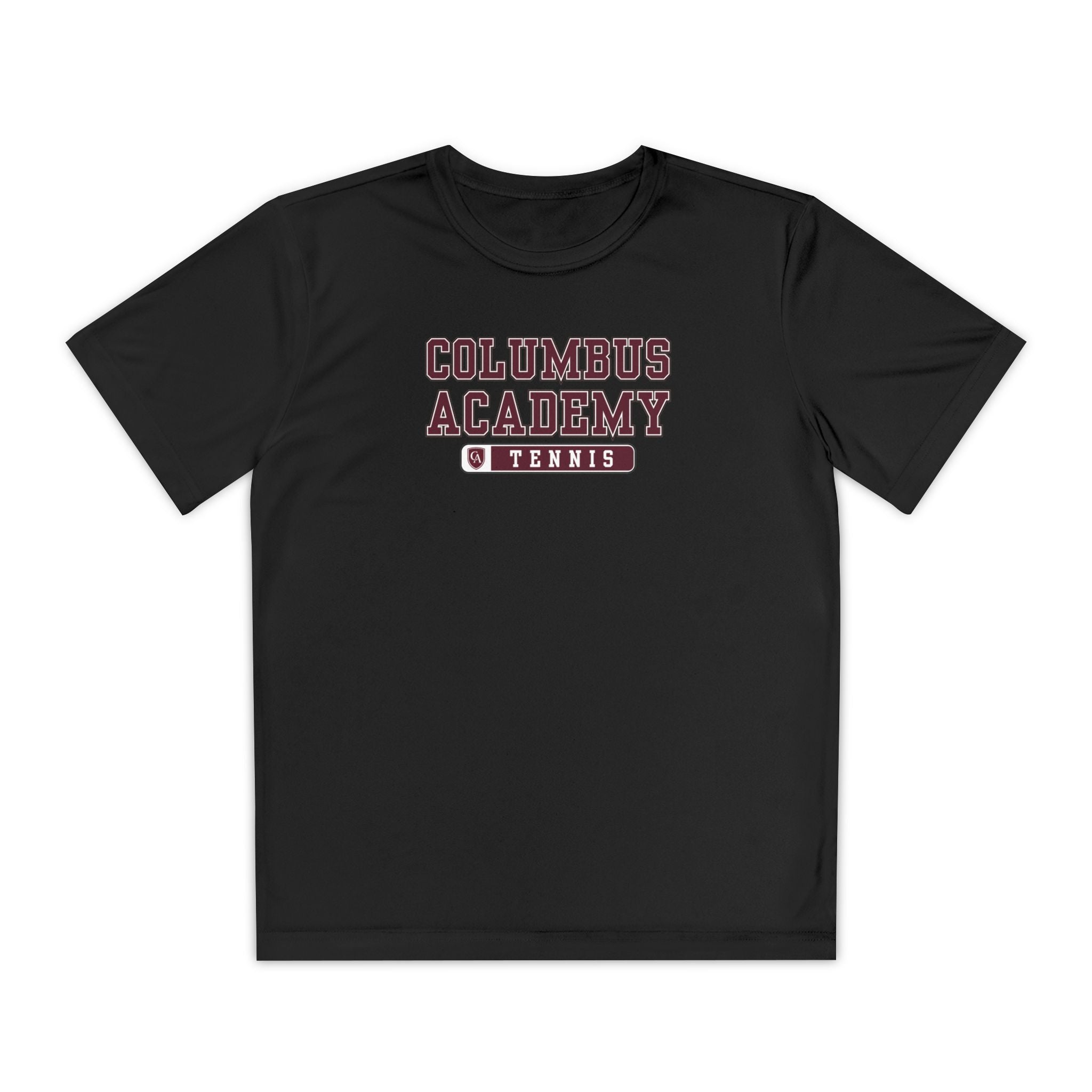 Youth Columbus Academy Tennis Graphic Sport-Tek Competitor Performance Tee