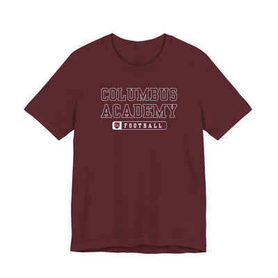 Adult Unisex Columbus Academy Football Graphic Short Sleeve Bella + Canvas Soft Tee