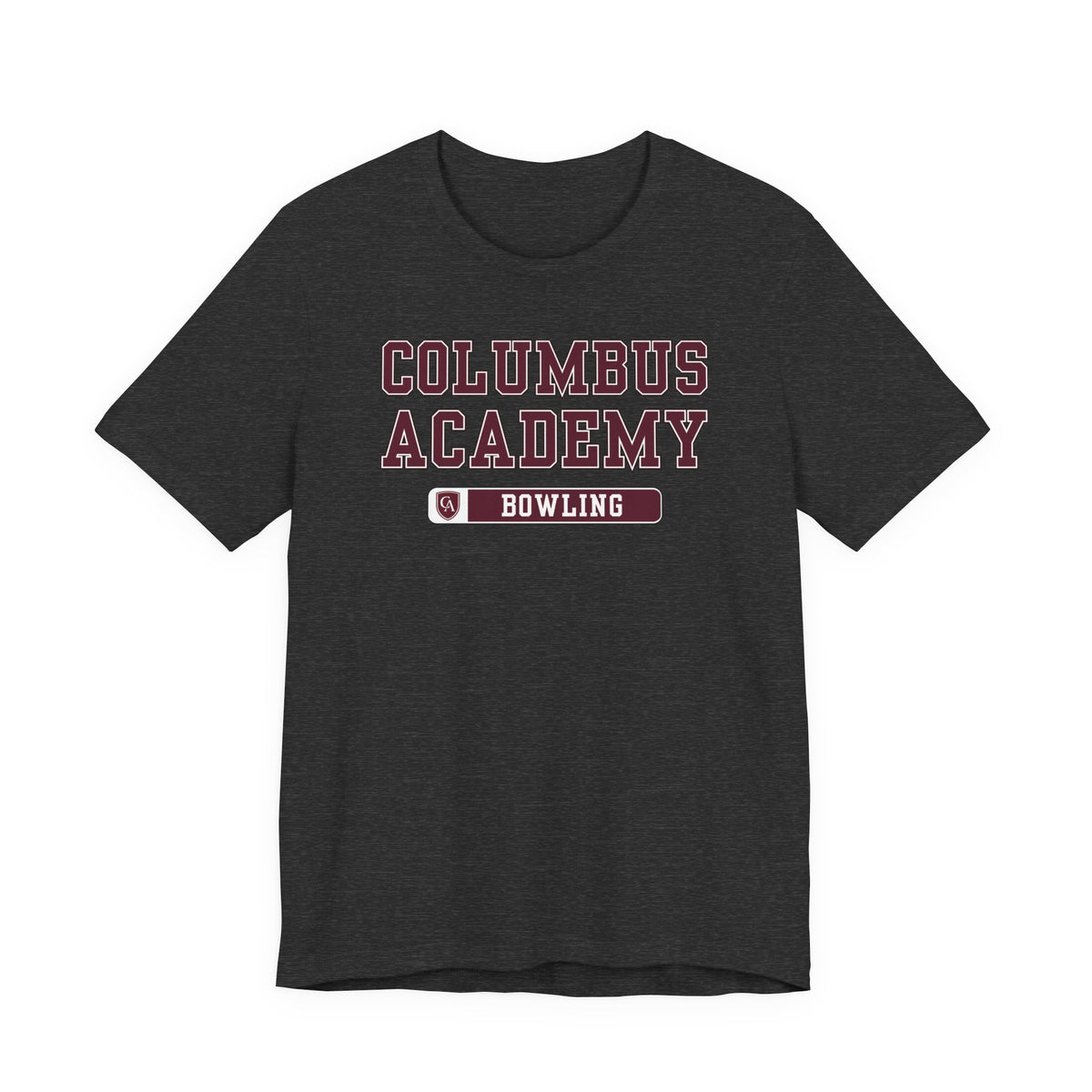 Adult Unisex Columbus Academy Bowling Graphic Short Sleeve Bella + Canvas Soft Tee