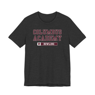 Adult Unisex Columbus Academy Bowling Graphic Short Sleeve Bella + Canvas Soft Tee