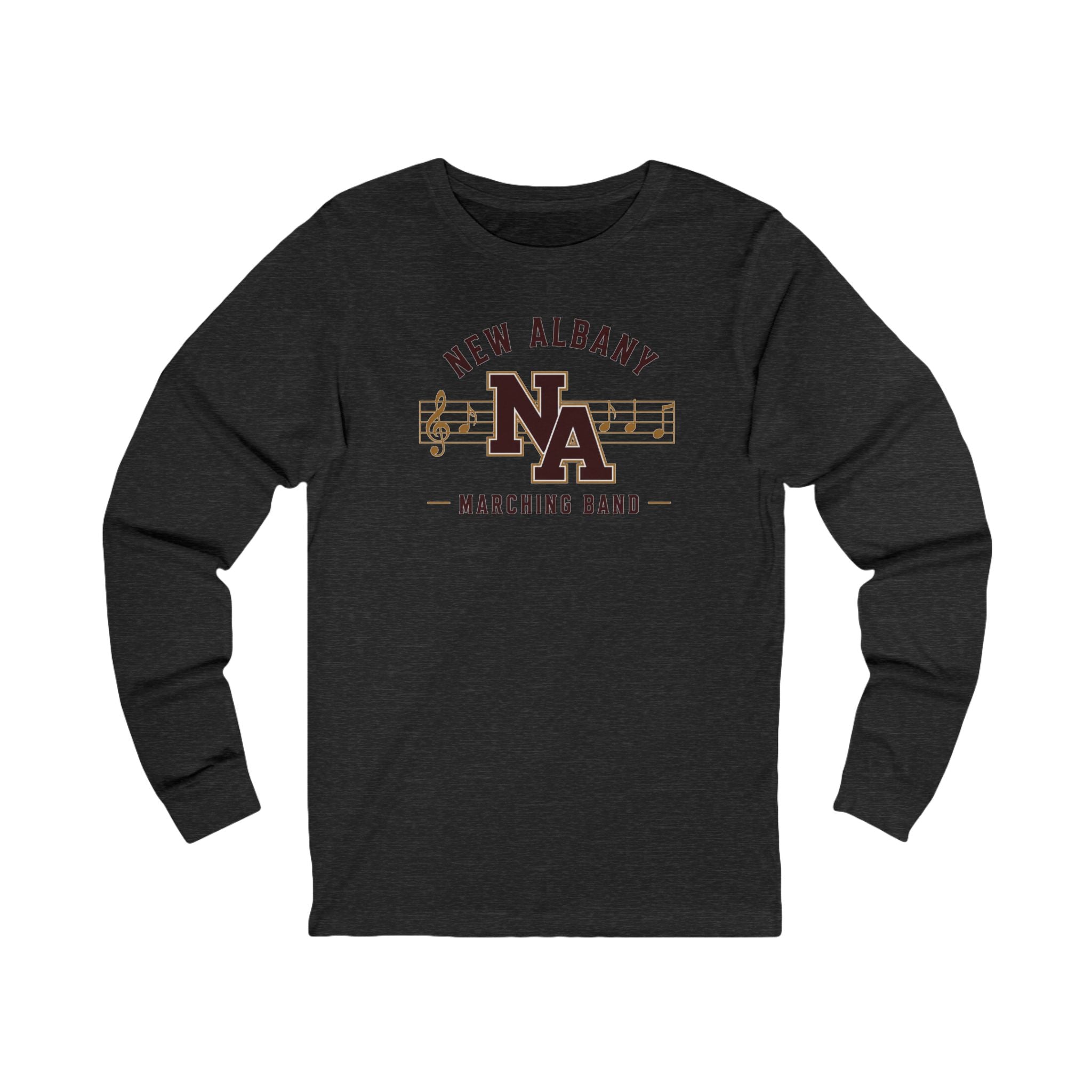 Adult Unisex  New Albany Marching Melodies Graphic Long Sleeve Bella + Canvas Soft Tee