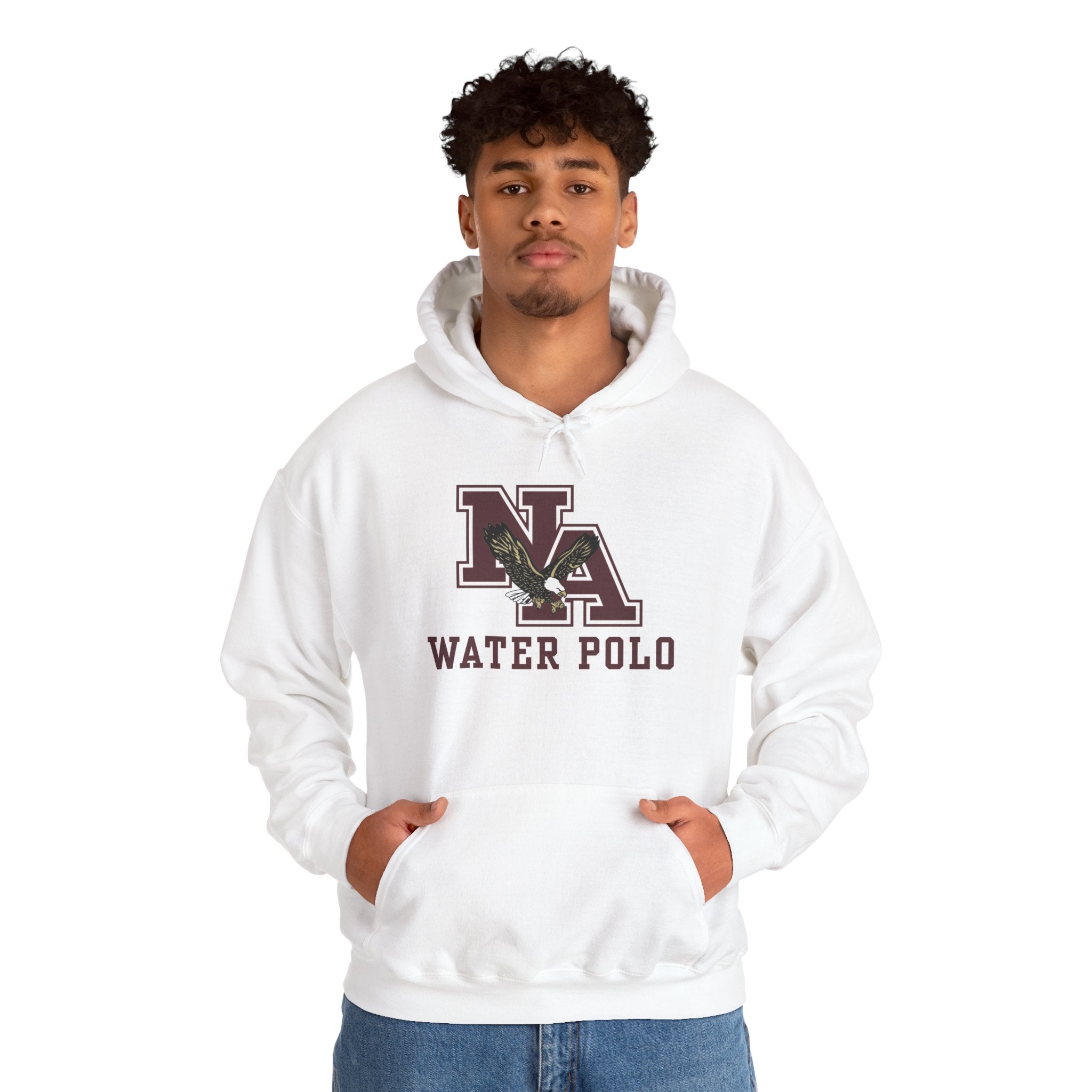 Adult Unisex New Albany  Water Polo Classic Maroon Logo Graphic Hoodie