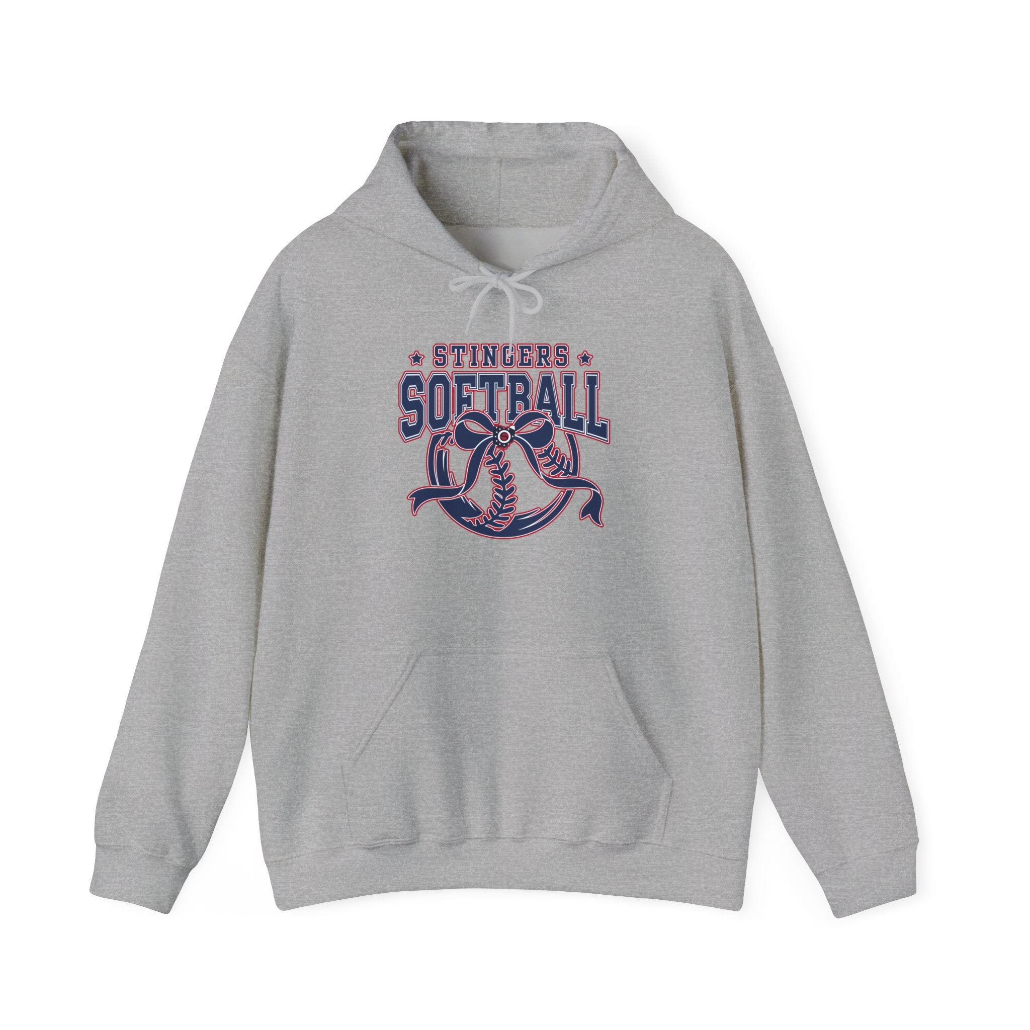 Adult Unisex Stingers Softball Spirit Bow Graphic Hoodie