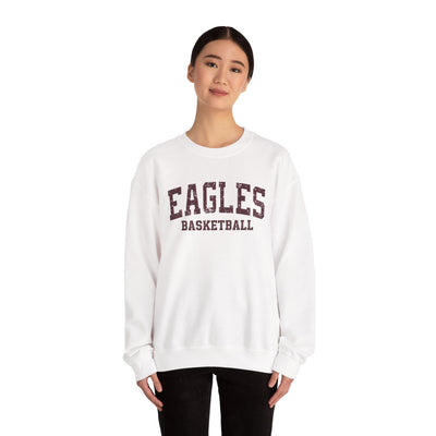 Adult Unisex Eagles Basketball Distressed Graphic Sweatshirt
