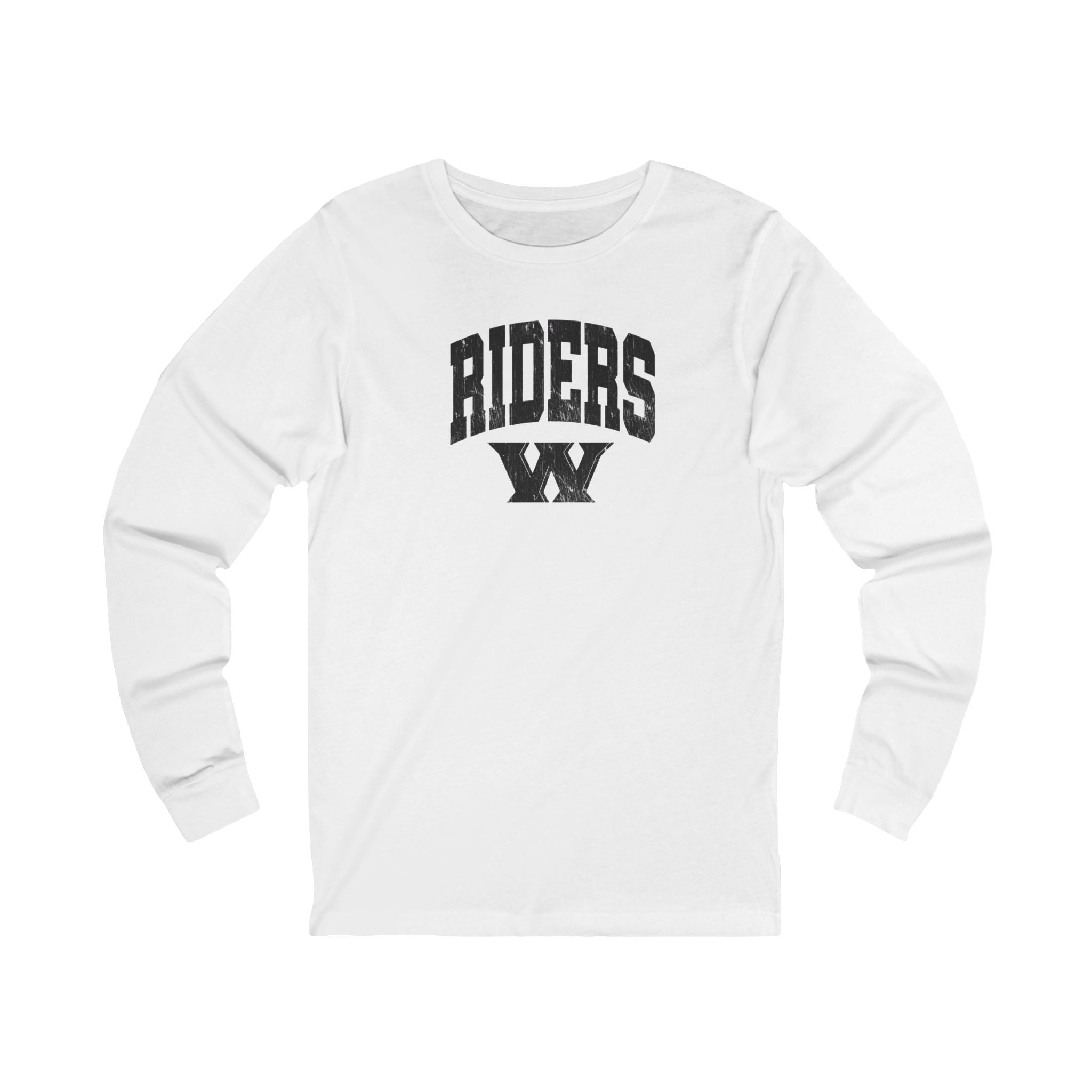 Adult Unisex Riders Arch Vintage Distressed W Graphic Long Sleeve Bella + Canvas Soft Tee