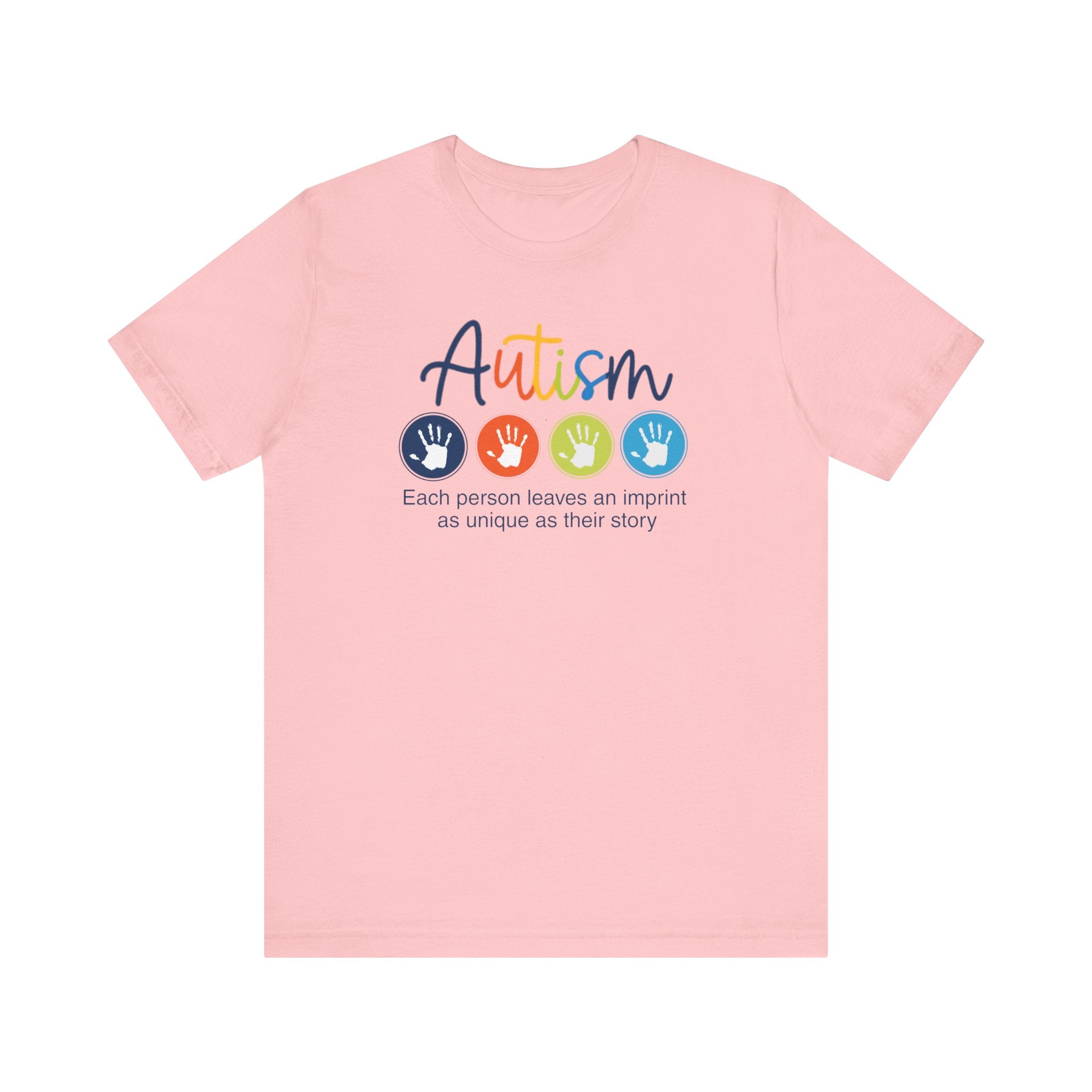 Adult Unisex Autism Imprint Graphic Short Sleeve Soft Tee