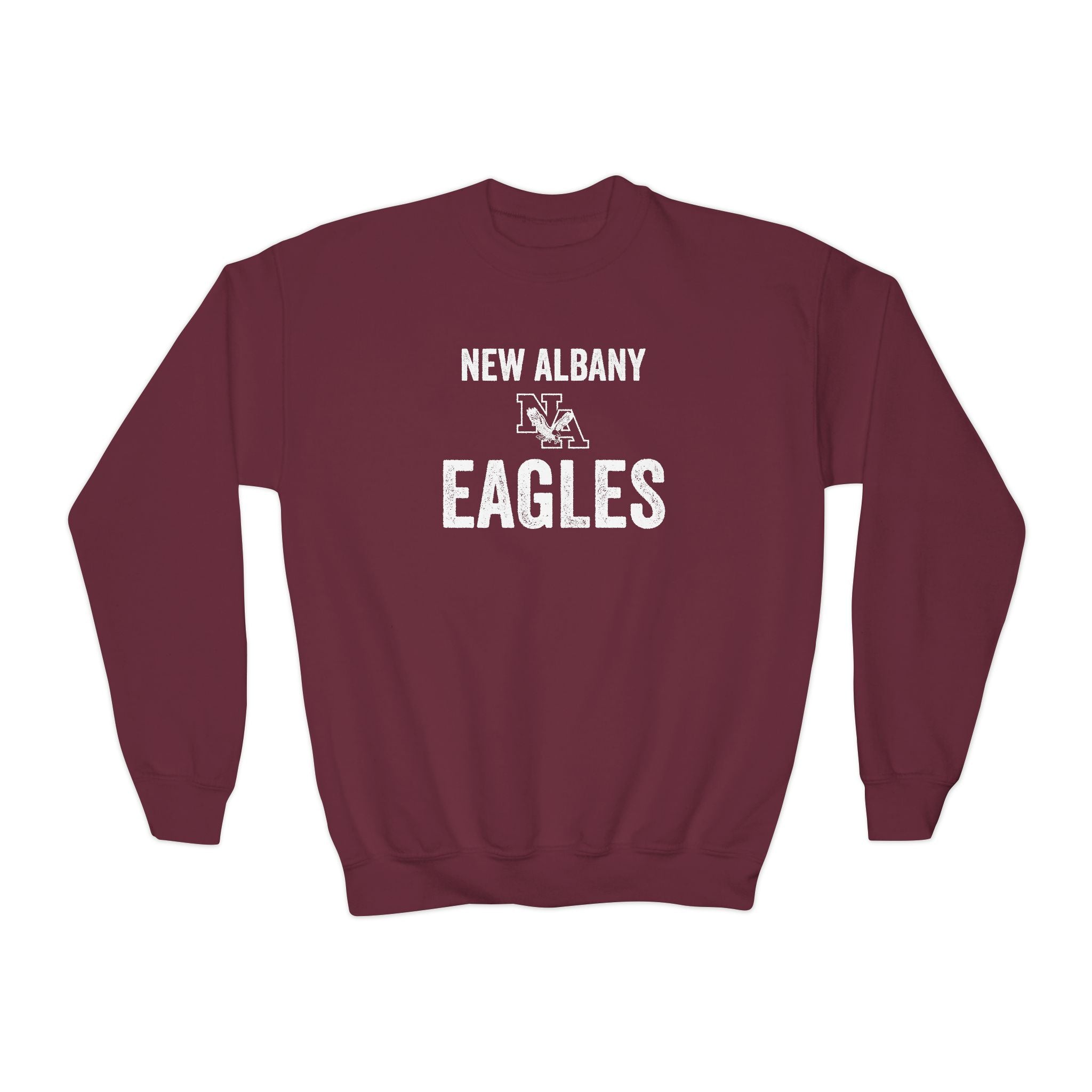 Youth New Albany Vintage Distressed New Albany Eagles Graphic Sweatshirt