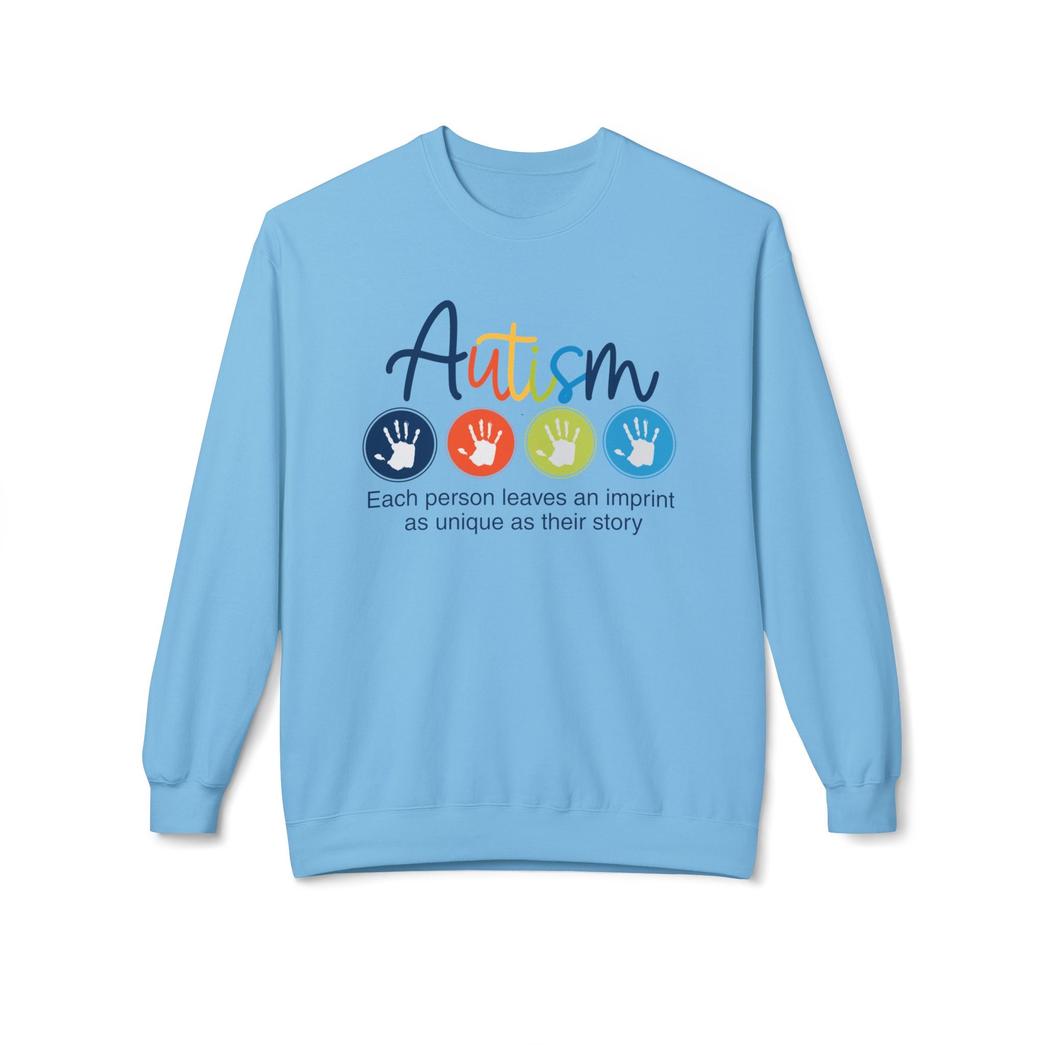 Adult Unisex Autism Imprint Graphic Soft Style Sweatshirt