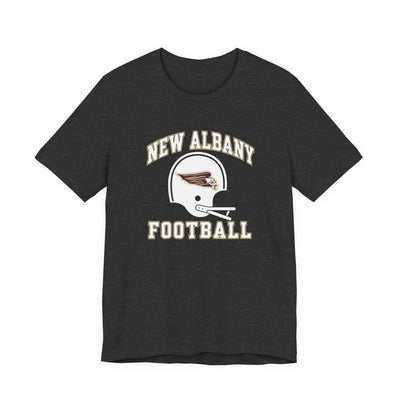 Adult Unisex New Albany Football Heritage Helmet Short Sleeve Soft Tee