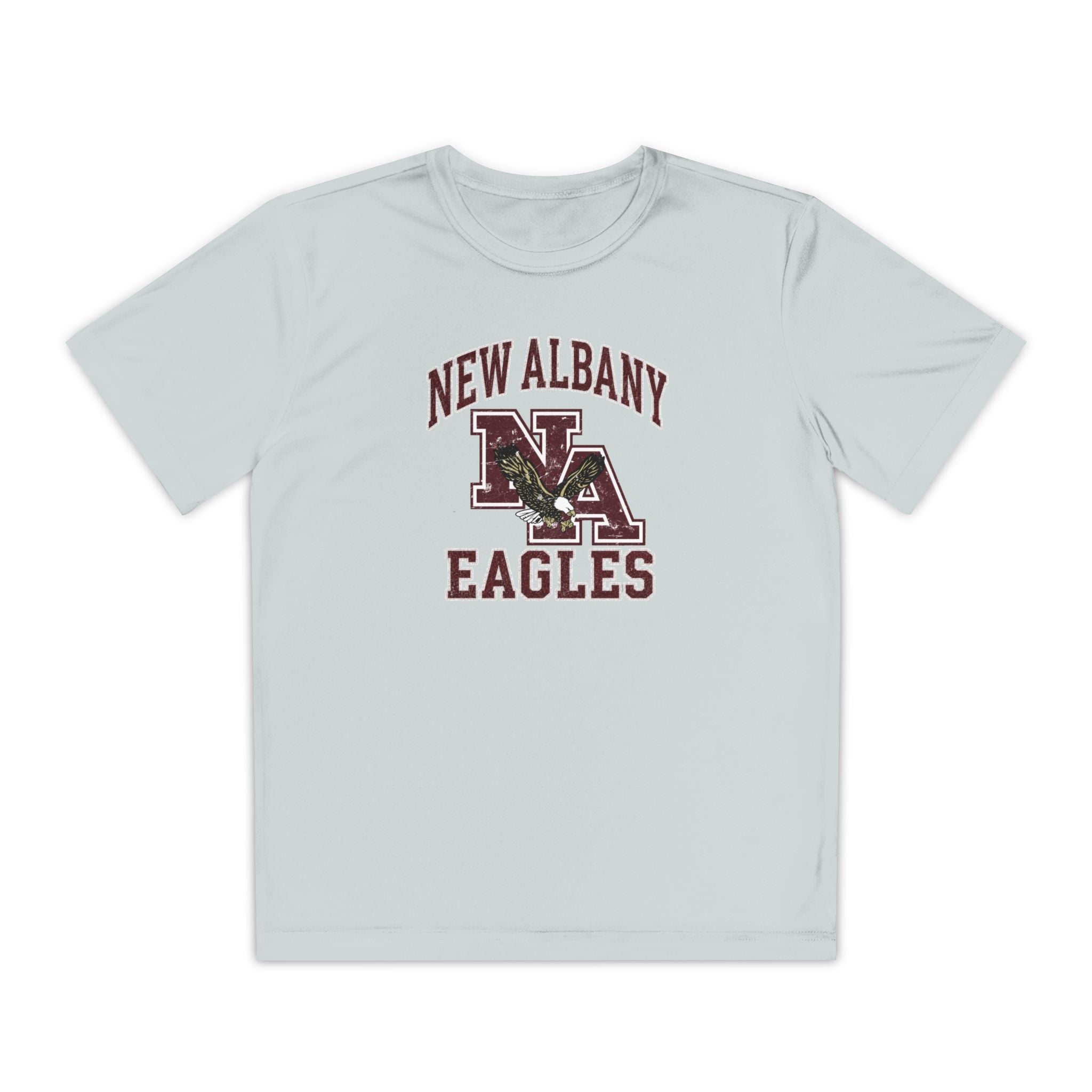 Youth New Albany Vintage Vibes Football Logo Graphic Sport-Tek Competitor Performance Tee