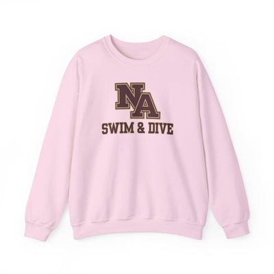 Adult Unisex Swim & Dive Classic Logo with Word Pool Back Graphic Sweatshirt