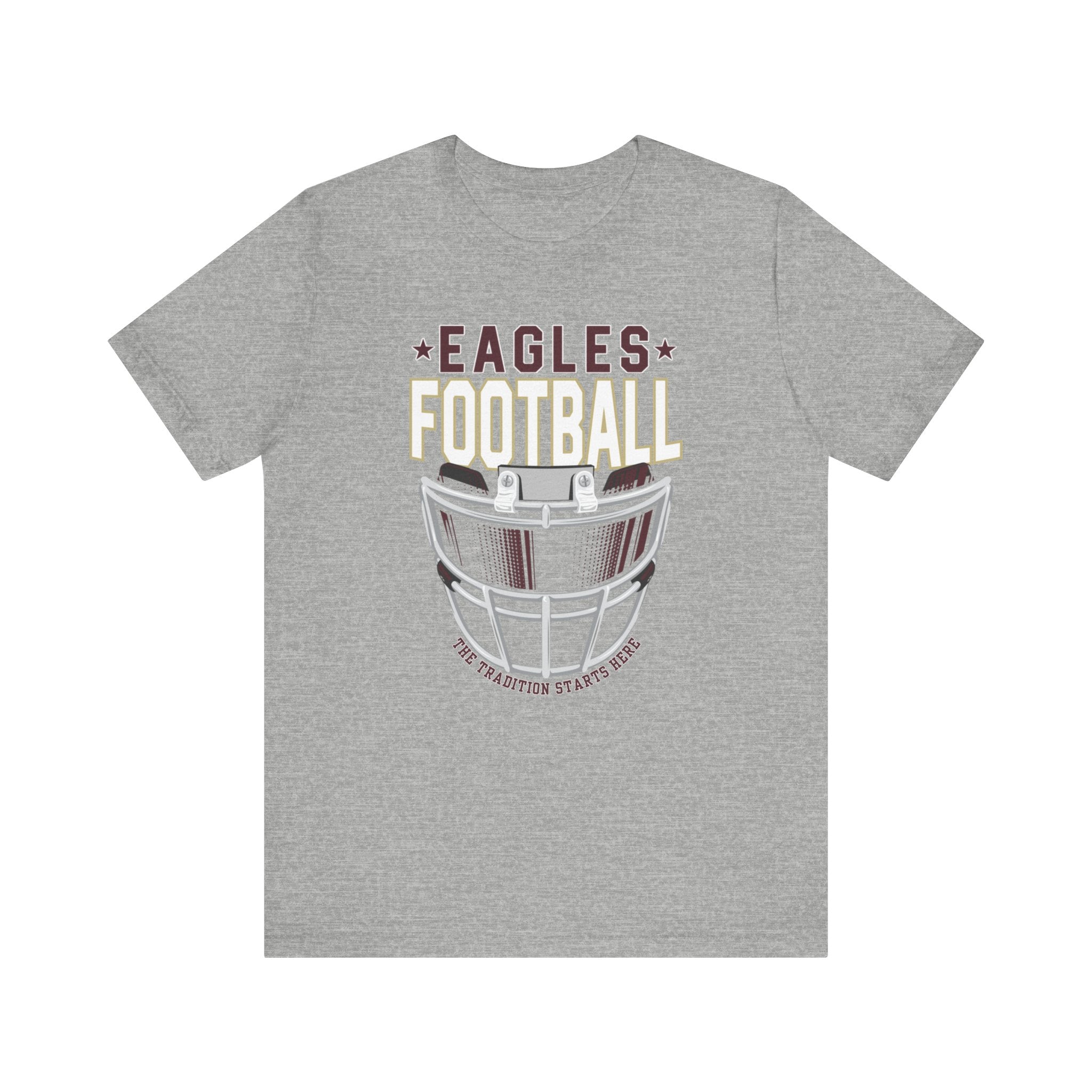 Adult Unisex Eagles White Hype Helmet Graphic Short Sleeve Soft Tee