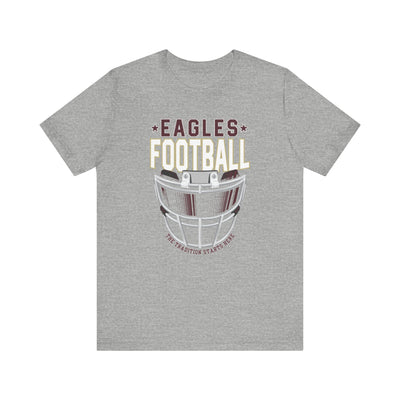 Adult Unisex Eagles White Hype Helmet Graphic Short Sleeve Soft Tee