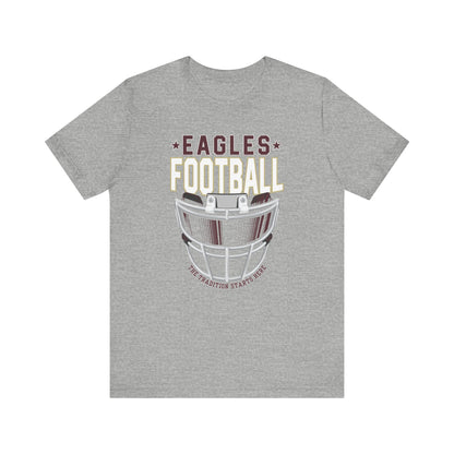 Adult Unisex Eagles White Hype Helmet Graphic Short Sleeve Soft Tee