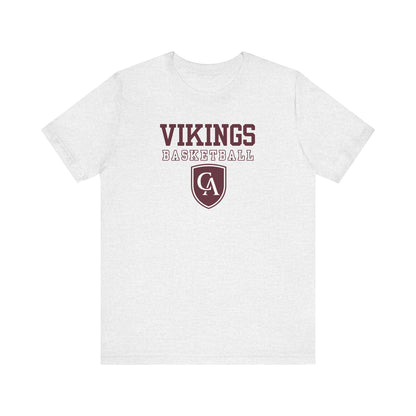 Adult Unisex Columbus Academy Vikings Basketball Graphic Short Sleeve Bella + Canvas Soft Tee