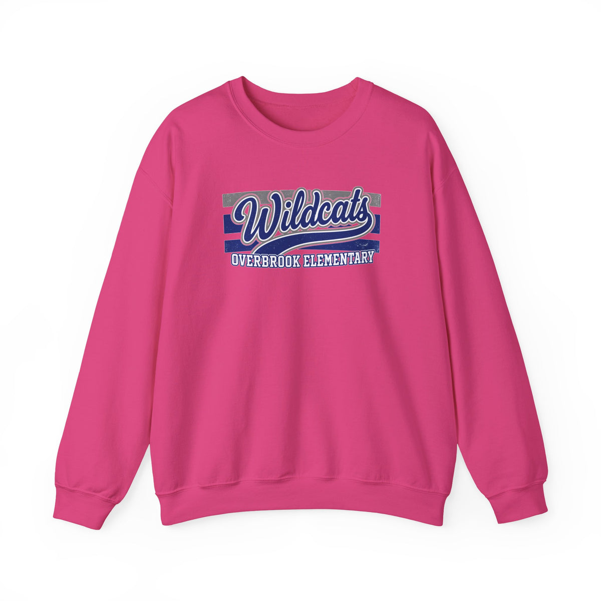 Adult Unisex Overbrook Elementary Wildcats Vintage Distressed Spirit Graphic Sweatshirt