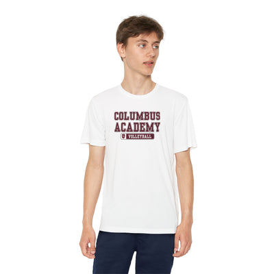Youth Columbus Academy Volleyball Graphic Sport-Tek Competitor Performance Tee