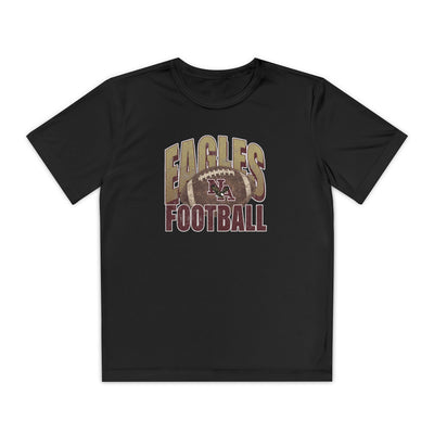 Youth New Albany First-Down Distressed Football Graphic Sport-Tek Competitor Performance Tee