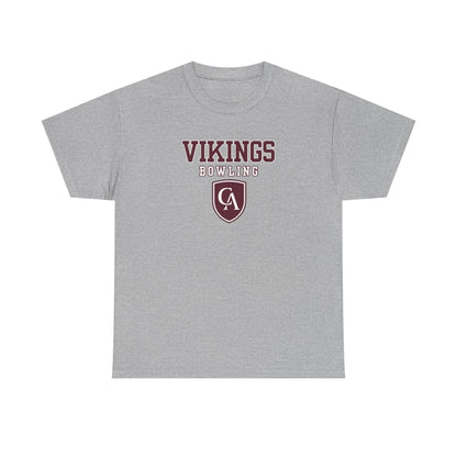Adult Unisex Columbus Academy Vikings Bowling Graphic Short Sleeve Gildan Heavy Tee