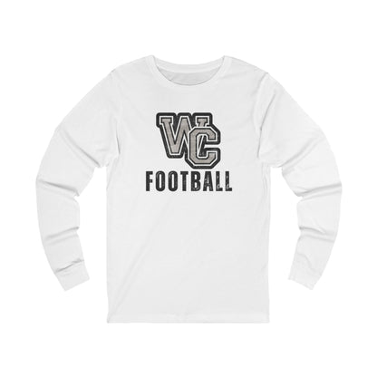 Adult Unisex Vintage Distressed Westerville Central Football Graphic Long Sleeve Soft Tee