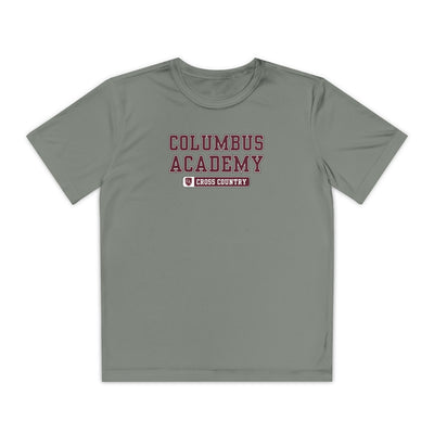 Youth Columbus Academy Cross Country Graphic Sport-Tek Competitor Performance Tee