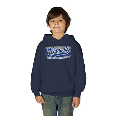 Youth Overbrook Elementary Wildcats Vintage Distressed Spirit Graphic Hoodie