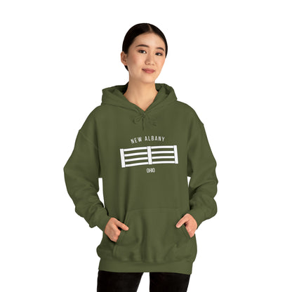 Adult Unisex City Fence Graphic Hoodie - New Albany