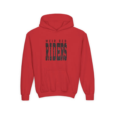 Youth Weir Red Riders Distressed Enlarged Graphic Hoodie