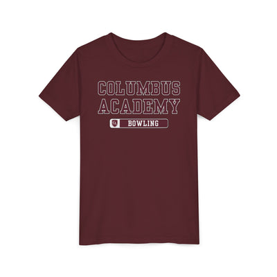 Youth Columbus Academy Bowling Graphic Short Sleeve Bella + Canvas Soft Tee
