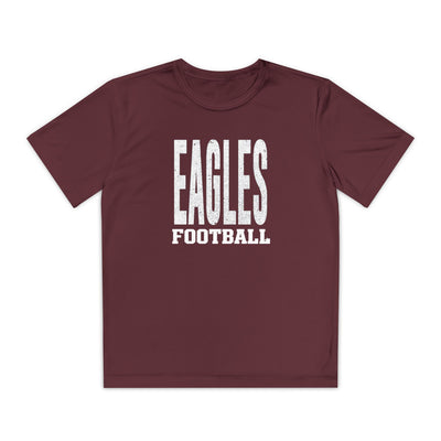 Youth New Albany Football Distressed Enlarged Graphic Sport-Tek Competitor Performance Tee