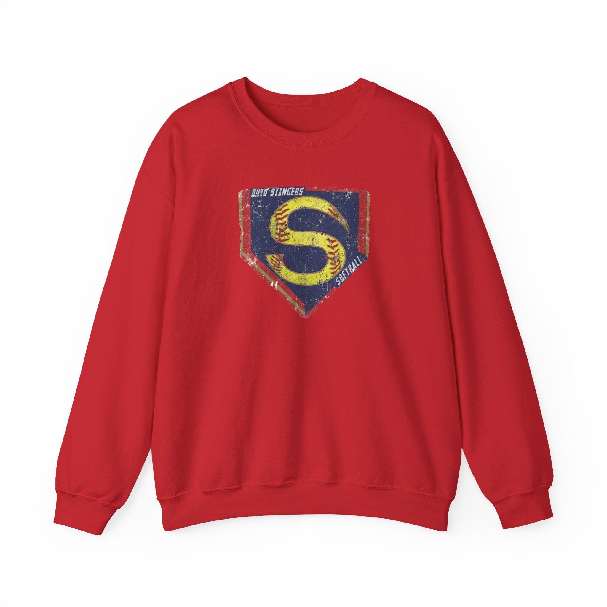 Adult Unisex Stingers Softball Distressed Logo Graphic Sweatshirt