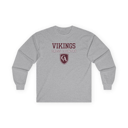 Adult Unisex Columbus Academy Vikings Cross Country Graphic Gildan Long Sleeve Tee