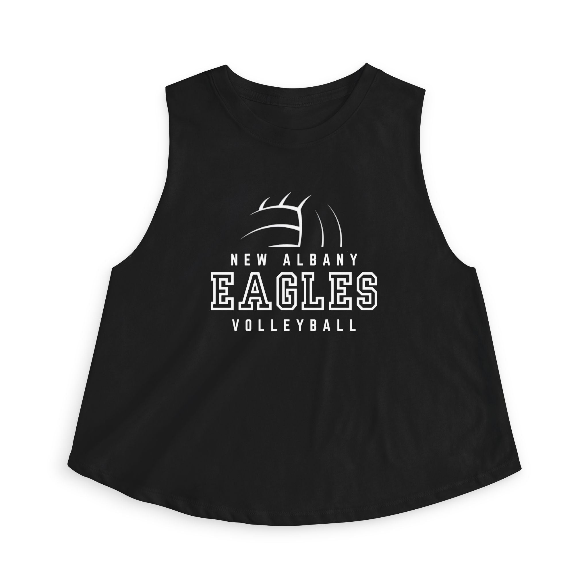 Women's New Albany Eagles Victory Volleyball Graphic Crop Tank