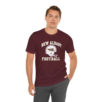Adult Unisex New Albany Football Heritage Helmet Short Sleeve Soft Tee