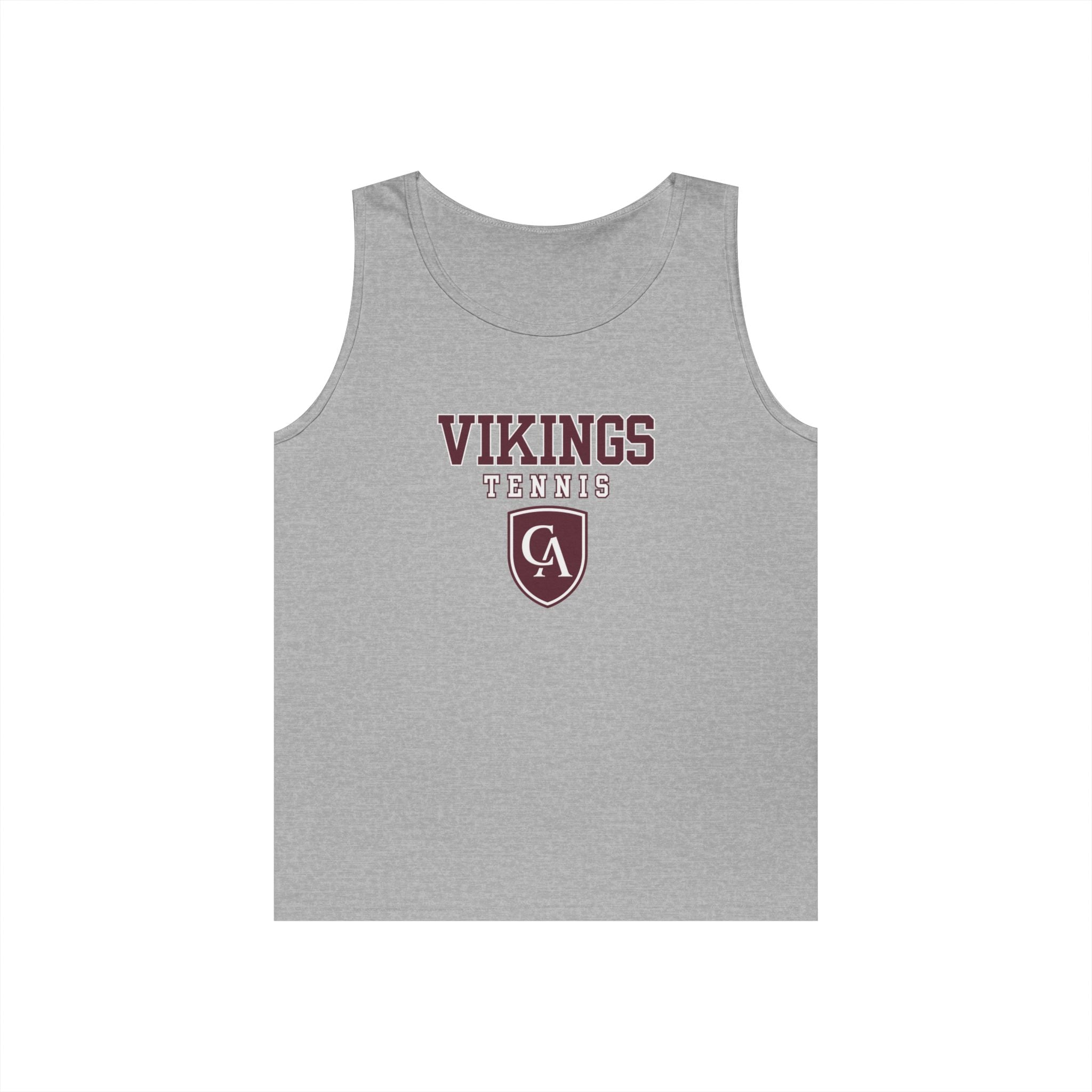 Adult Unisex Columbus Academy Vikings Tennis Graphic Gildan Heavy Blend Cotton Tank