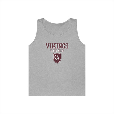 Adult Unisex Columbus Academy Vikings Tennis Graphic Gildan Heavy Blend Cotton Tank