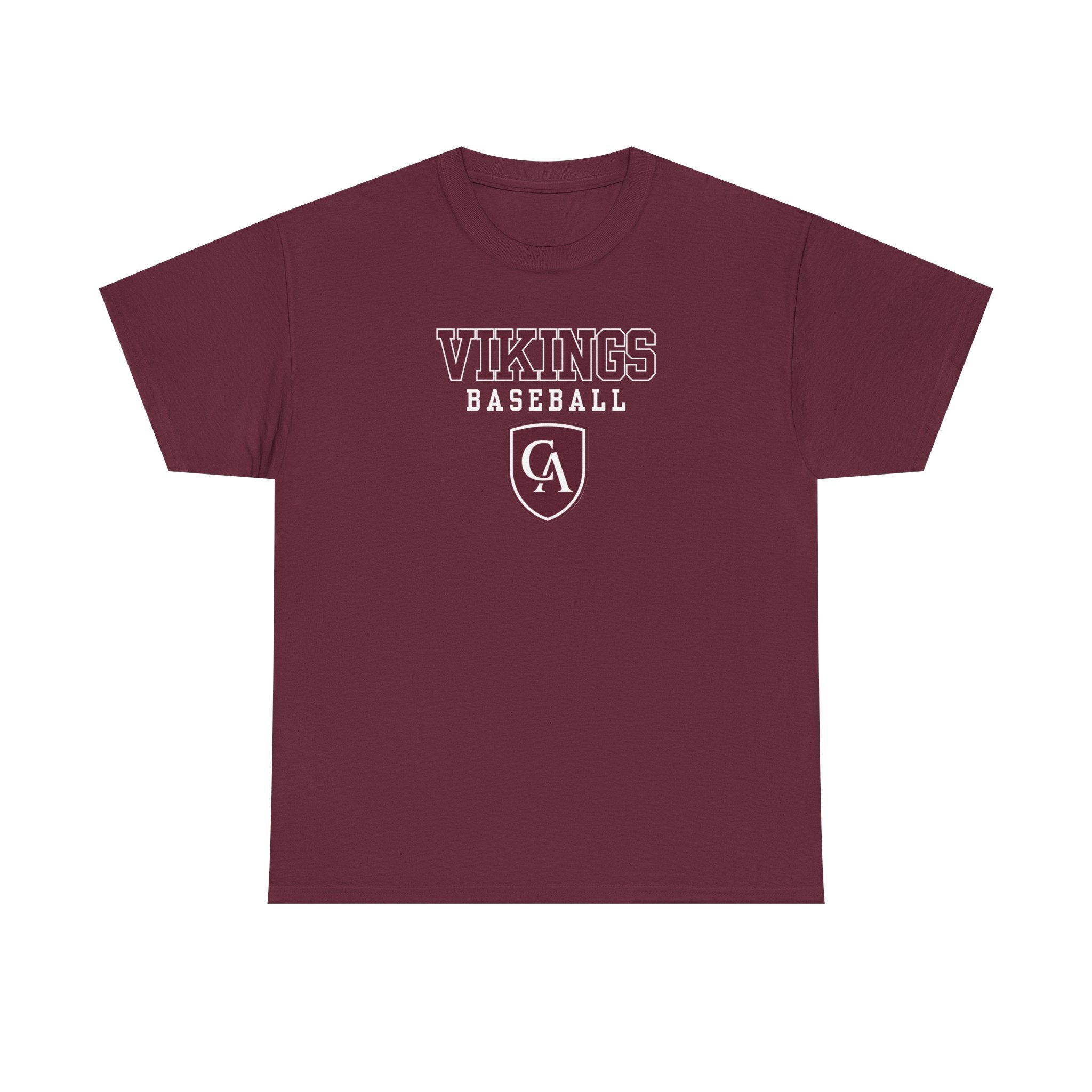 Adult Unisex Columbus Academy Vikings Baseball Graphic Short Sleeve Gildan Heavy Tee